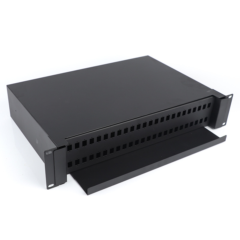  19'' 2U ODF 48 Port SC lc fc st  slidable draw type fiber optic patch panel distribution terminal box