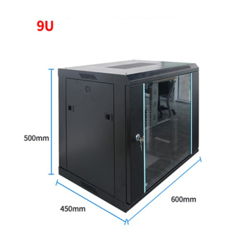 9u 19inch network cabinet wall mounted rack server data wall box 