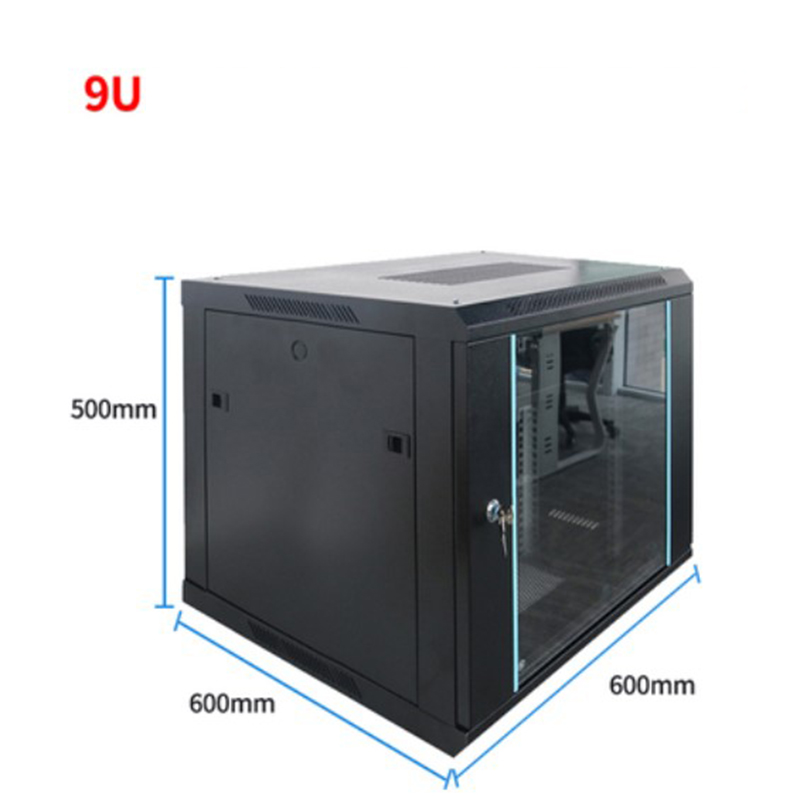 9u 19inch network cabinet wall mounted rack server data wall box 